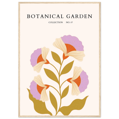 Botanical Garden Framed Poster – Whimsical Floral Art Prints in Soft Hues | Ready-to-Hang Wall Decor - Vibrantwalls