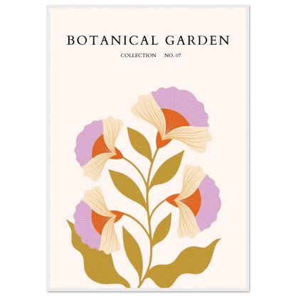 Botanical Garden Framed Poster – Whimsical Floral Art Prints in Soft Hues | Ready-to-Hang Wall Decor - Vibrantwalls