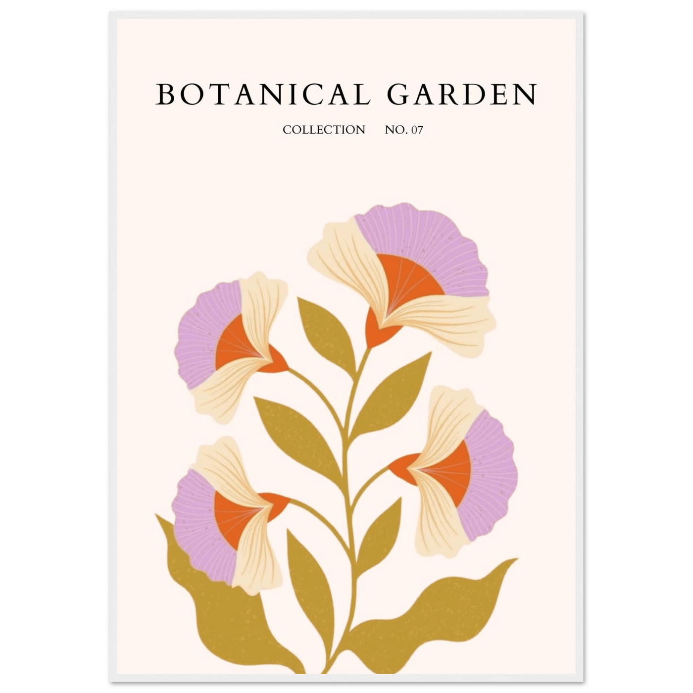 Botanical Garden Framed Poster – Whimsical Floral Art Prints in Soft Hues | Ready-to-Hang Wall Decor - Vibrantwalls