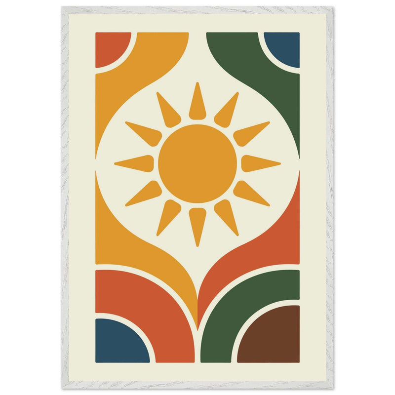 Boho Sun Desert Landscape Abstract Wall Art - Vibrantwalls