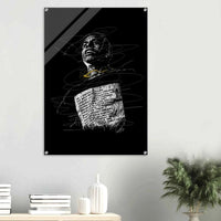 A$AP Rocky Acrylic Print - Unique Scribble Art for Stunning Wall Decor - Vibrantwalls