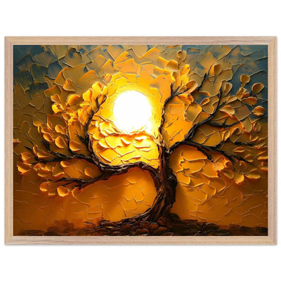 Textured Golden Tree of Life - Vibrantwalls