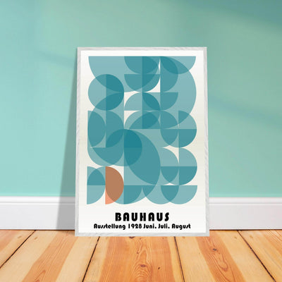 Bauhaus Geometric Art Decor in Teal & Orange – Stylish Modern Decor for Trendy Spaces - Vibrantwalls