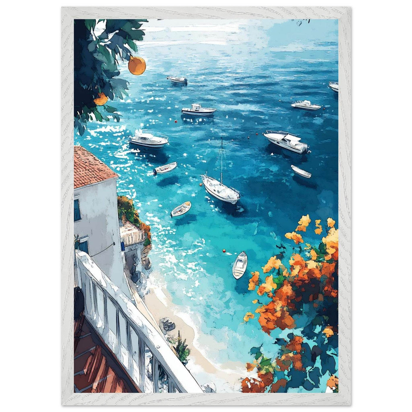Vintage Italian Coastal View - Vibrantwalls