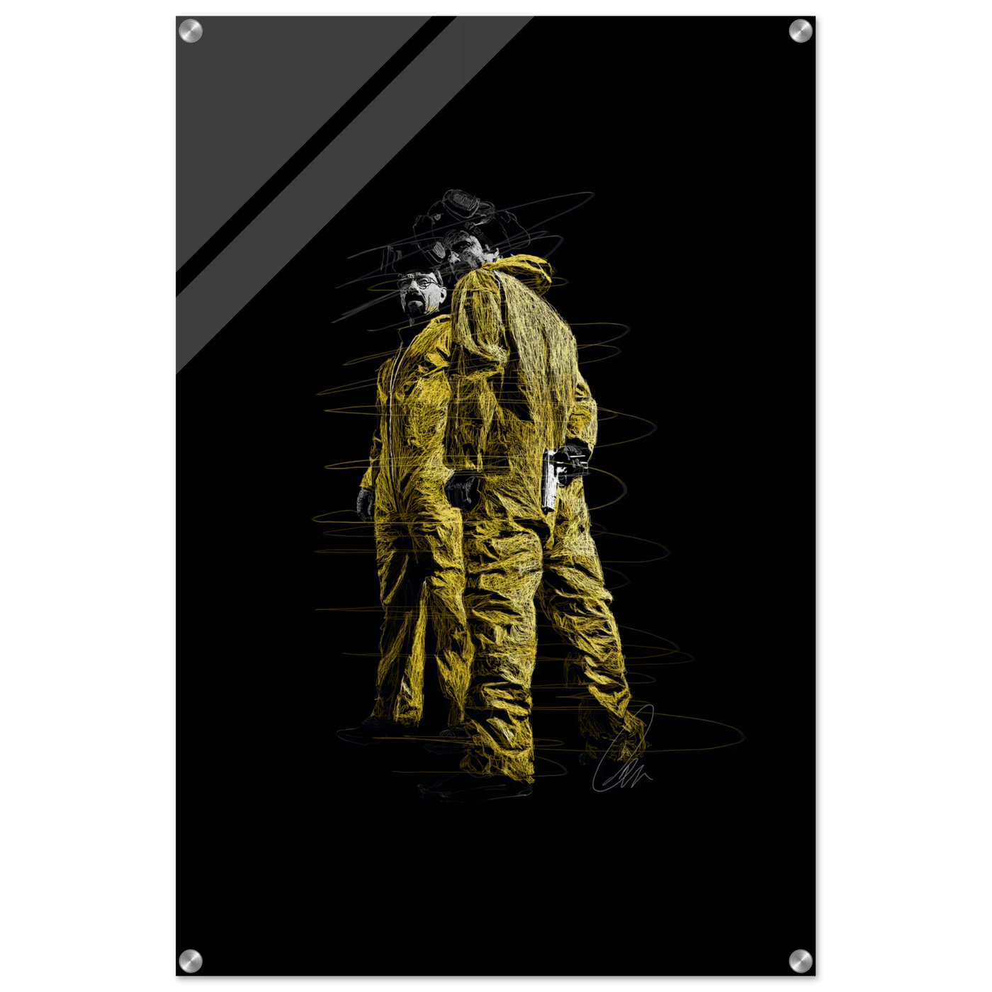 Breaking Bad Hazmat Suit Acrylic Print – Iconic Pop Art, Vibrant & Durable Wall Decor - Vibrantwalls
