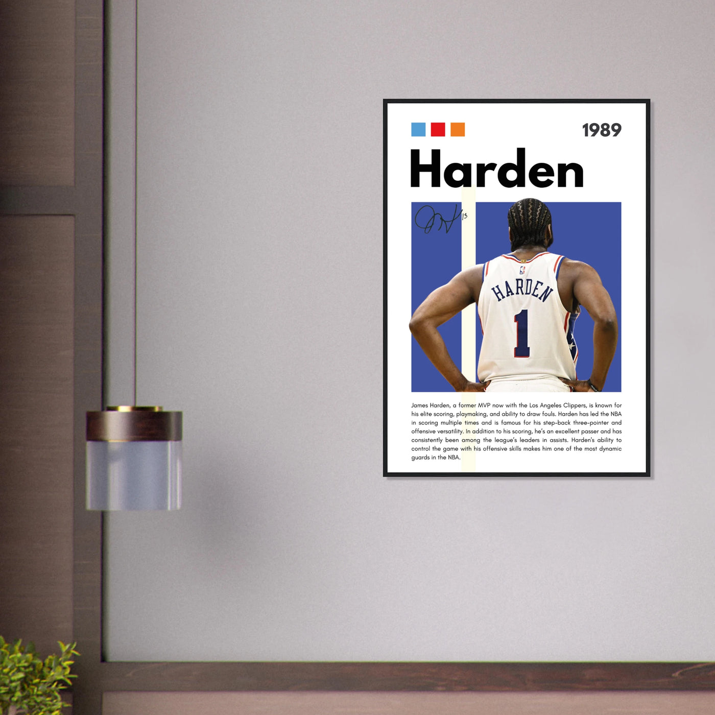 James Harden The Beard Clippers Framed Poster Vibrantwalls
