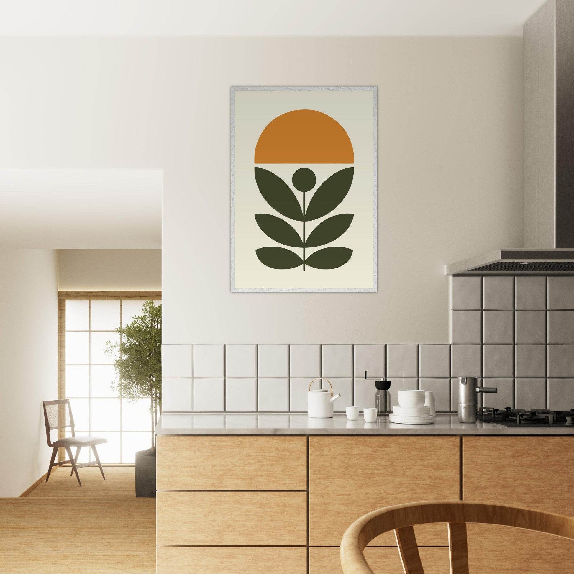 Botanical Green Plant Modern Abstract Wall Art - Vibrantwalls