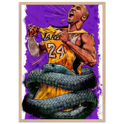 Kobe Bryant 'Black Mamba' Pop Art Poster – Eco-Friendly, Framed & Ready to Hang - Vibrantwalls