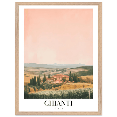 Chianti, Italy Framed Poster – Vintage Tuscan Countryside Wall Art with Customizable Wooden Frame - Vibrantwalls