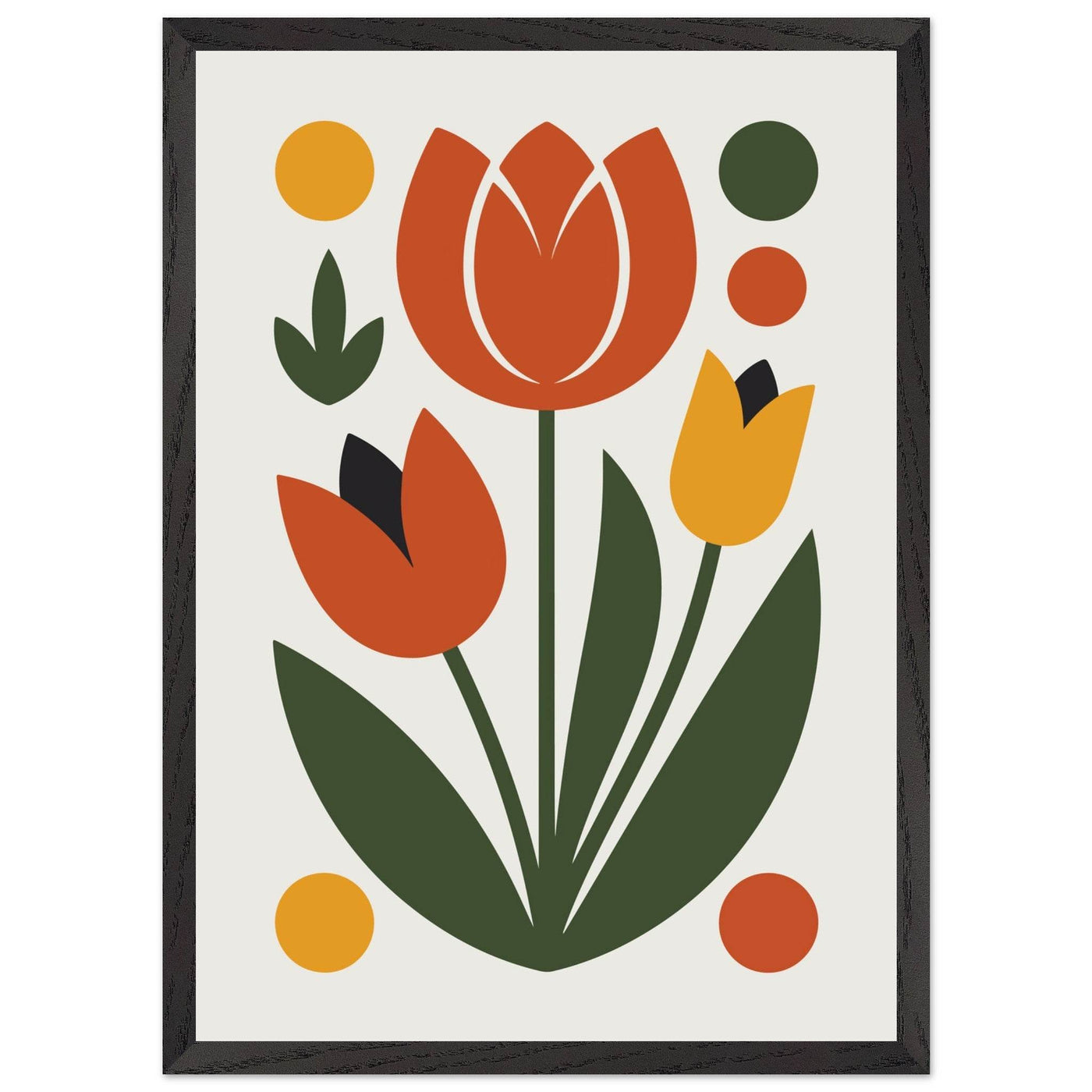 Abstract Mid-Century Modern Tulip Art - Vibrantwalls