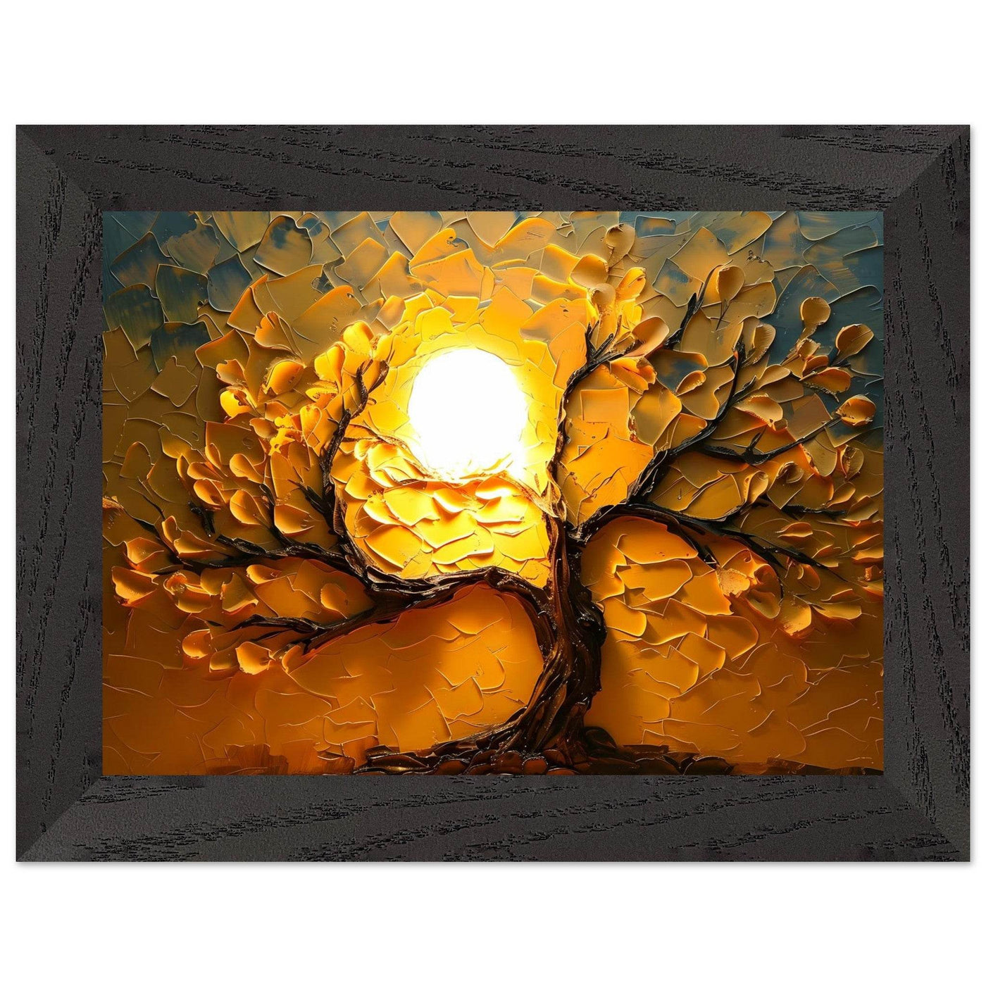Textured Golden Tree of Life - Vibrantwalls