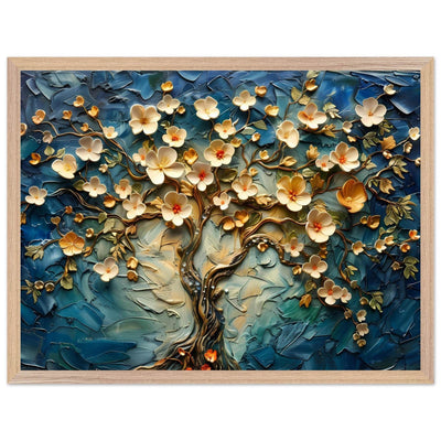 Textured Tree of Life Impasto Blooms - Vibrantwalls