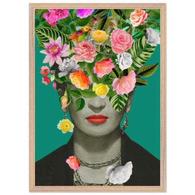 Floral Frida Artwork - Vibrant and Inspiring Home Decor - Vibrantwalls
