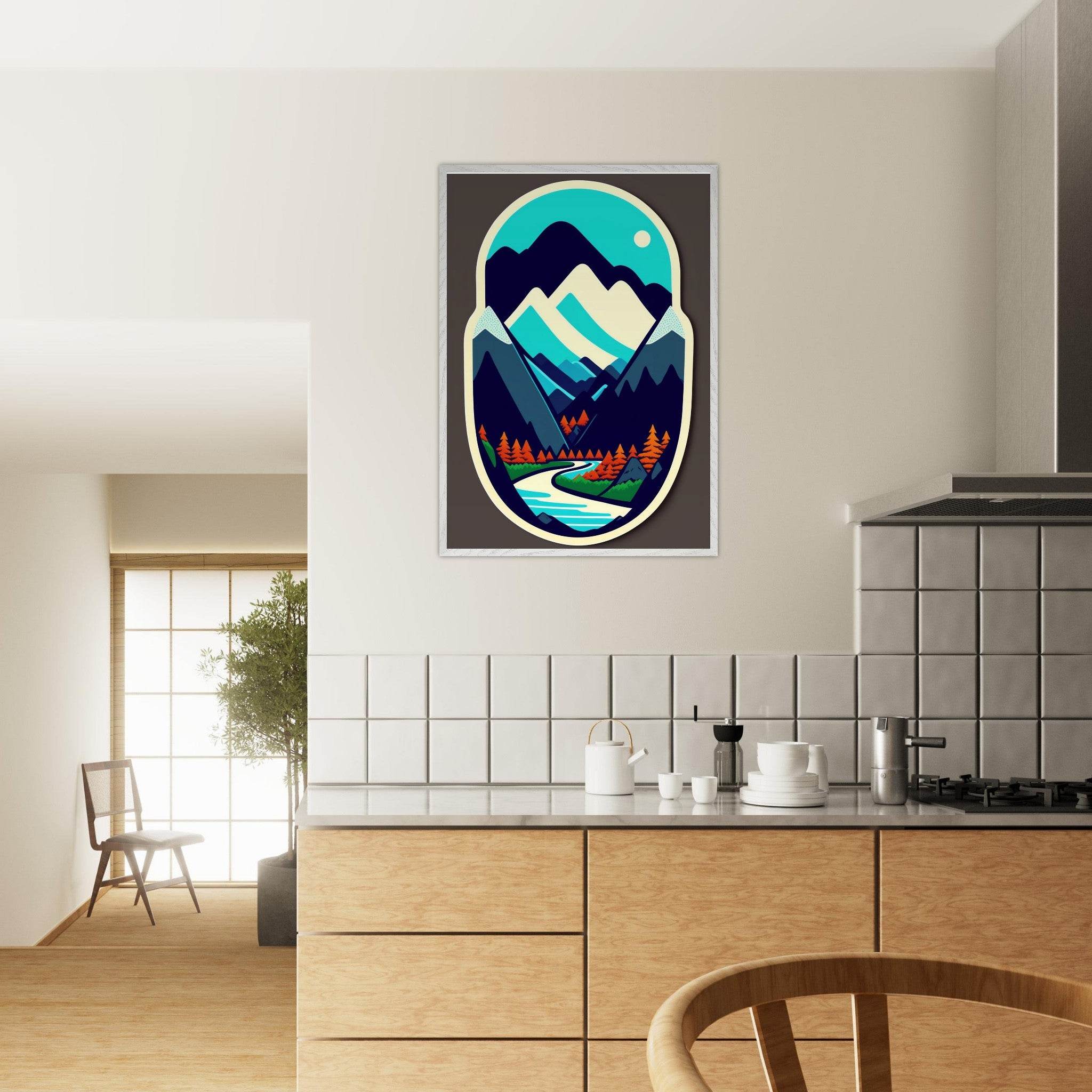 Minimalist Mountain Landscape - Vibrantwalls