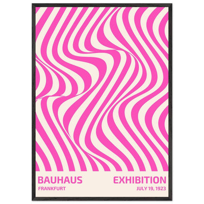 Bauhaus Pink Stripe Abstract Art Print – Modern Minimalist Framed Poster in Multiple Sizes - Vibrantwalls
