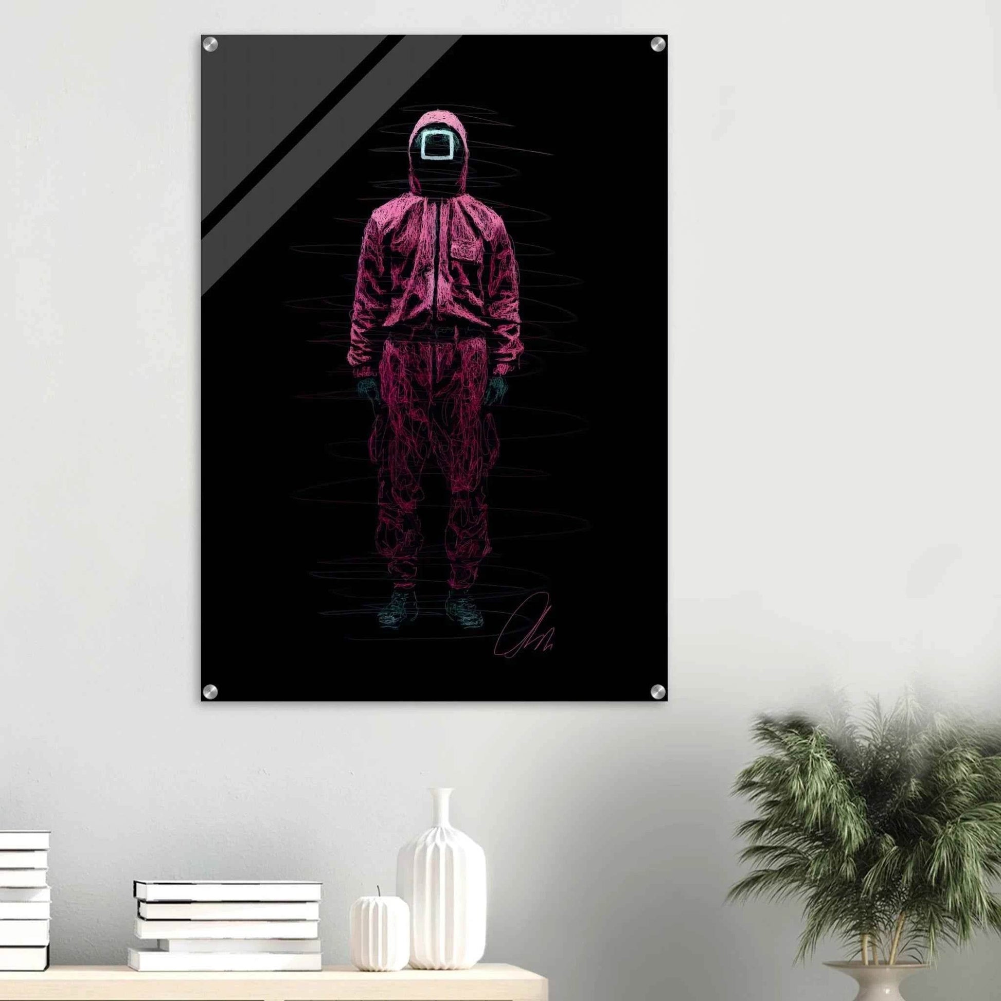 Squid Game Movie Poster - Vivid Scribble Wall Art Print for Modern Decor in 18 Sizes - Vibrantwalls