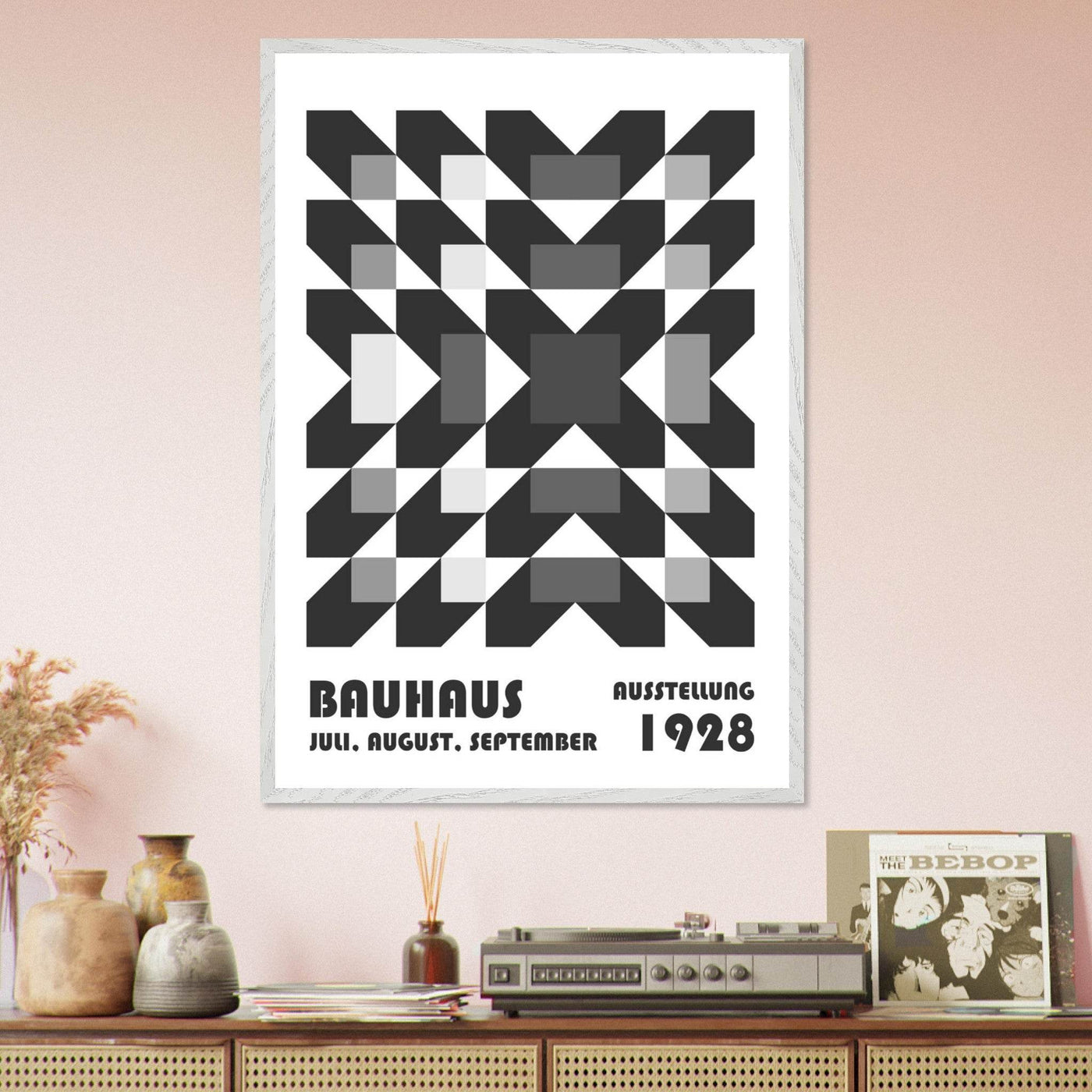 Bauhaus-Style Geometric Grid - Vibrantwalls