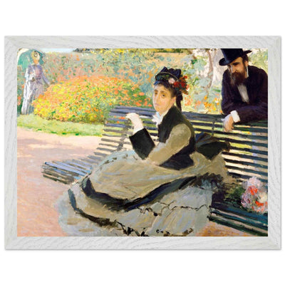 Camille Monet Garden Bench Art – Exquisite Artwork for Garden Lovers - Vibrantwalls