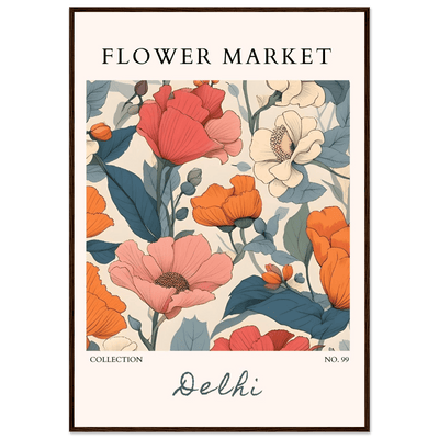 Flower Market Delhi Framed Art Print – Vibrant Botanical & Nature Posters | Ready-to-Hang in Multiple Sizes - Vibrantwalls