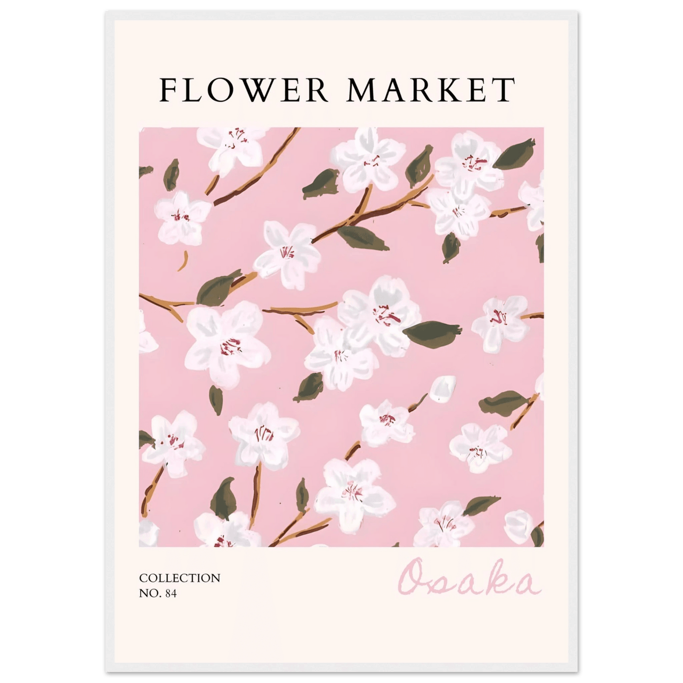 Sakura Pink Bloom Framed Poster – Delicate Floral Art Print | Ready-to-Hang in Your Choice of Frame - Vibrantwalls