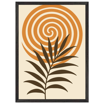 Abstract Palm Leaf & Swirl - Vibrantwalls