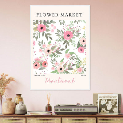 Flower Market Collection: Montreal – Whimsical Floral Art Prints | Ready-to-Hang Framed Posters - Vibrantwalls
