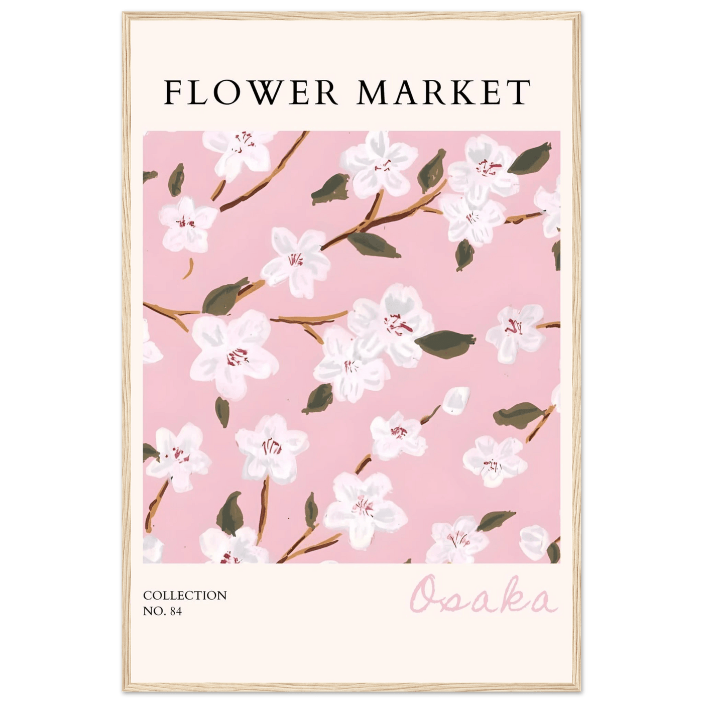 Sakura Pink Bloom Framed Poster – Delicate Floral Art Print | Ready-to-Hang in Your Choice of Frame - Vibrantwalls