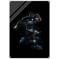 Dynamic Footballer Acrylic Print – Motion-Inspired, Durable, Modern Sports Wall Art - Vibrantwalls