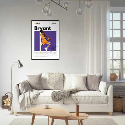 Kobe Bryant Black Mamba Lakers Vintage Poster Vibrantwalls