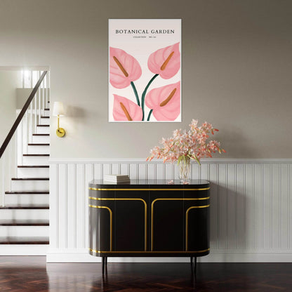 Botanical Garden Framed Poster – Pink Anthurium Bloom Art Print | Elegant & Ready-to-Hang - Vibrantwalls