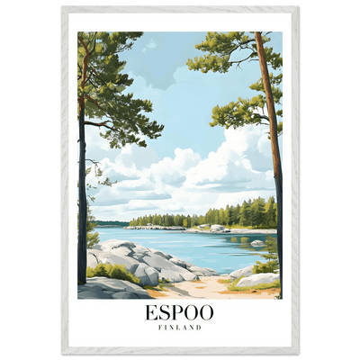 Espoo Finland Framed Poster – Serene Nordic Landscape Wall Art with Wooden Frame - Vibrantwalls