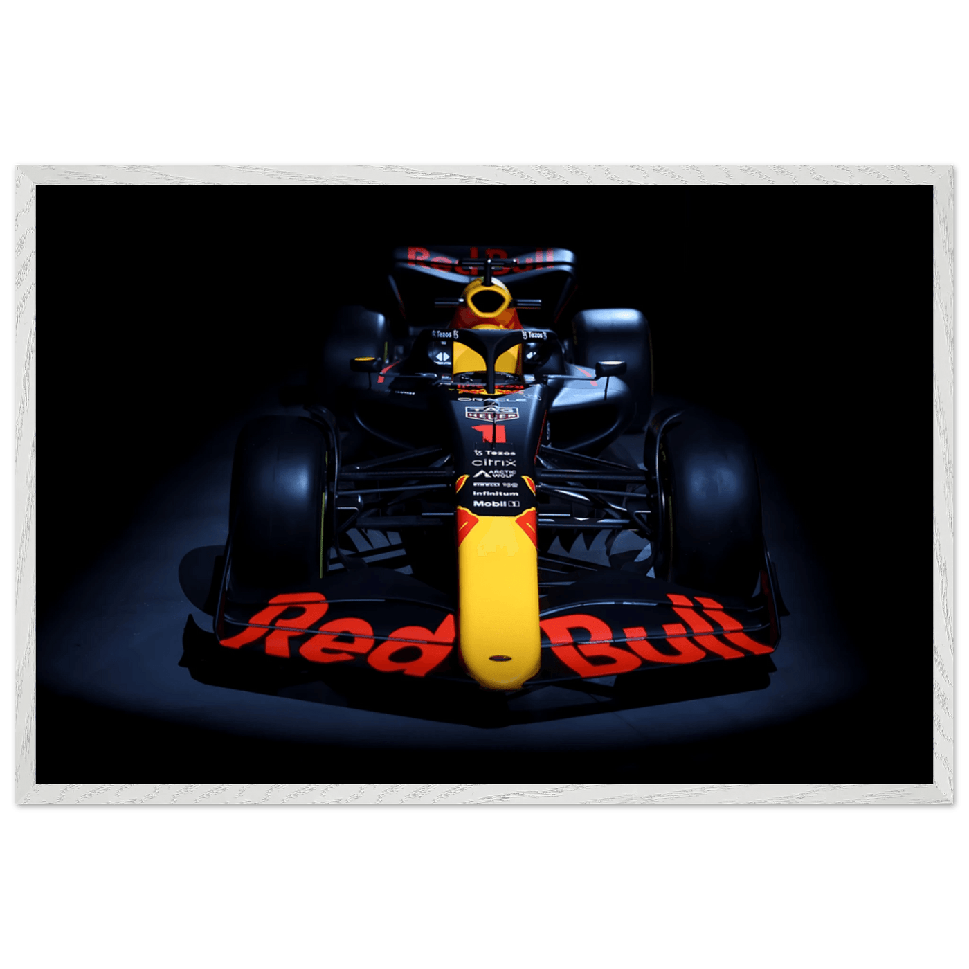Red Bull Racing F1 Car Framed Poster – Premium Wooden Frame Art - Vibrantwalls