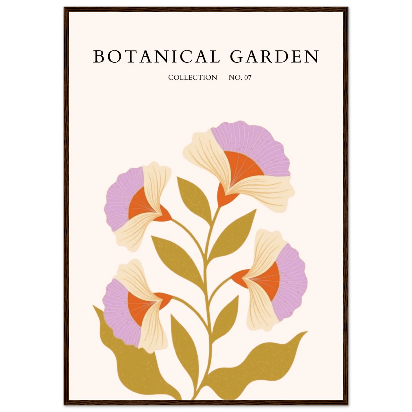 Botanical Garden Framed Poster – Whimsical Floral Art Prints in Soft Hues | Ready-to-Hang Wall Decor - Vibrantwalls