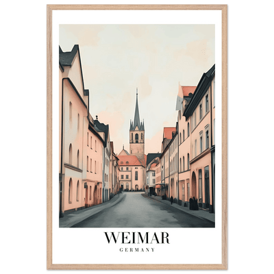Weimar Germany Framed Poster – Vintage European Cityscape Wall Art with Wooden Frame - Vibrantwalls