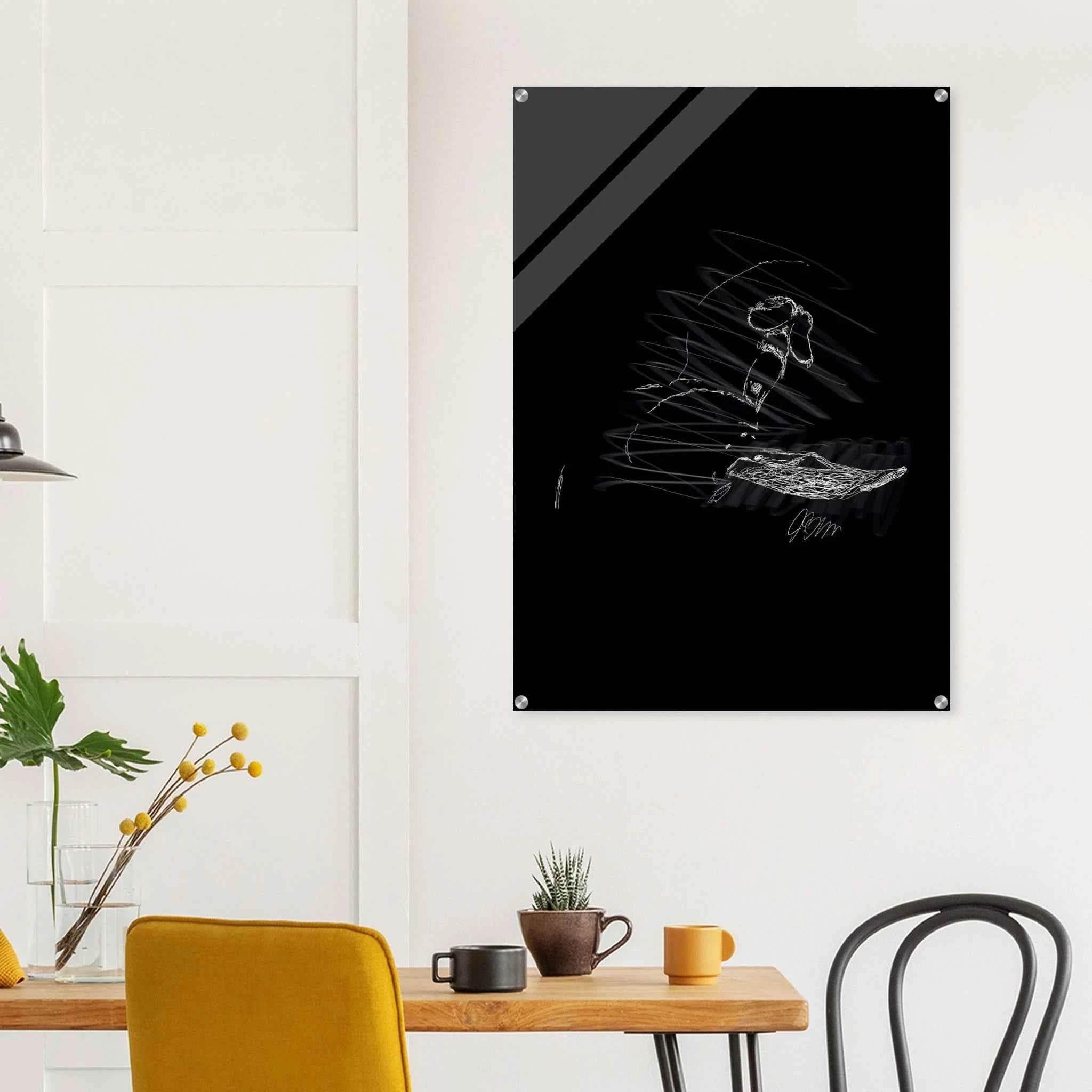 Scream Abstract Art Print - Minimalist Modern Dynamic Wall Decor Acrylic Print - Vibrantwalls