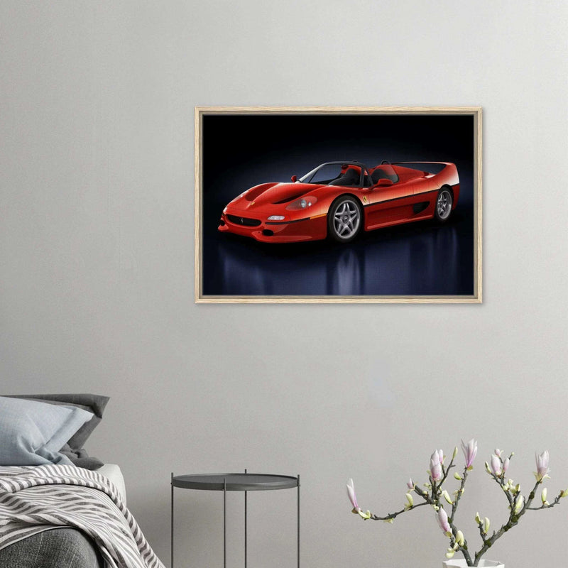 Ferrari F50 Framed Canvas Wall Art - Vibrantwalls