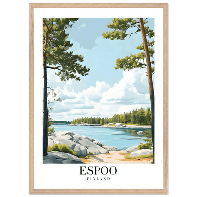 Espoo Finland Framed Poster – Serene Nordic Landscape Wall Art with Wooden Frame - Vibrantwalls