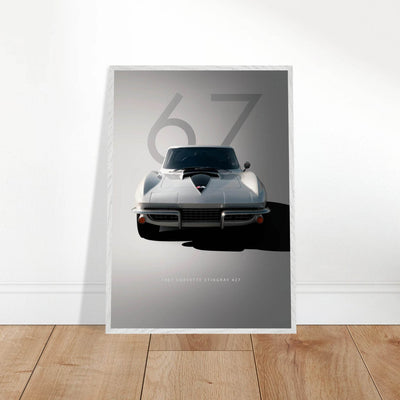1967 Corvette Stingray 427 Framed Poster | Iconic Automotive Art, Ready-to-Hang - Vibrantwalls
