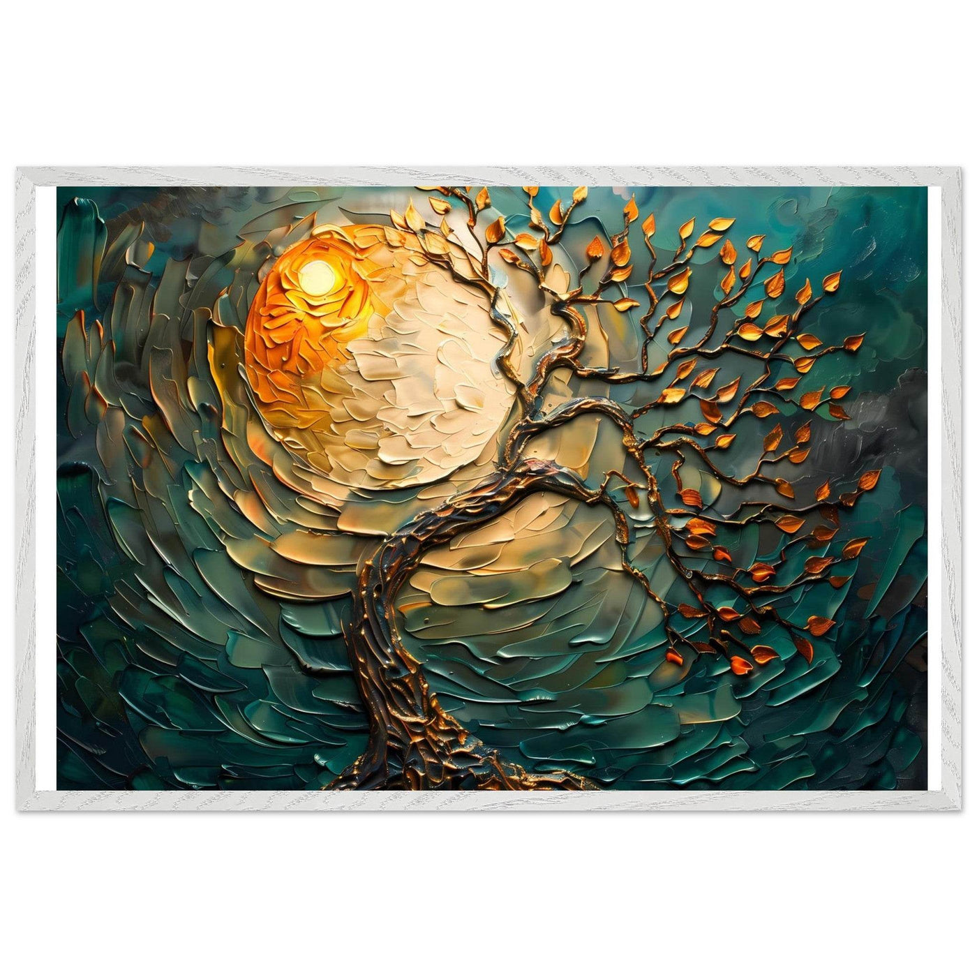 Golden Sunset Emerald Tree of Life Jewelry - Vibrantwalls