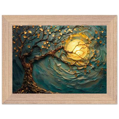 Teal Gold Tree of Life Pendant - Elegance in Nature's Design - Vibrantwalls