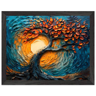 Palette Knife Tree of Life Framed - Vibrantwalls