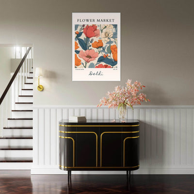 Flower Market Delhi Framed Art Print – Vibrant Botanical & Nature Posters | Ready-to-Hang in Multiple Sizes - Vibrantwalls