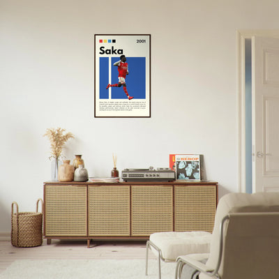 Bukayo Saka Arsenal Framed Poster – Modern Football Art Print for Gooners Vibrantwalls