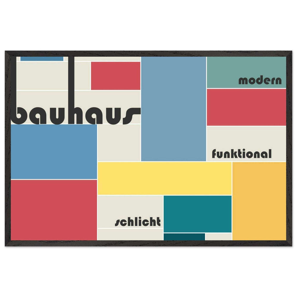 Bauhaus Style Abstract Art Movement Design Poster Wall Art - Vibrantwalls