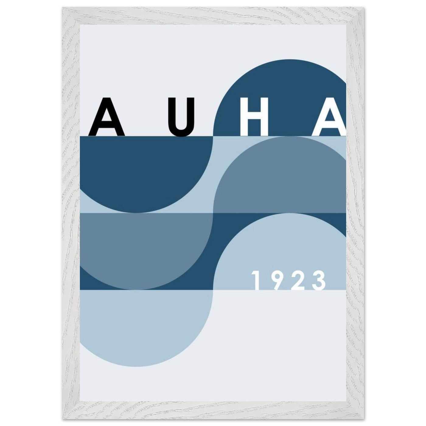 Bauhaus-Style Abstract Poster - The Blue Tunnel Modern Art Print in Various Sizes & Finishes - Vibrantwalls