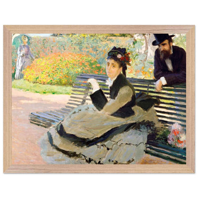 Camille Monet Garden Bench Art – Exquisite Artwork for Garden Lovers - Vibrantwalls