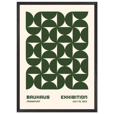 Bauhaus Forest Green & Cream Modern - Vibrantwalls