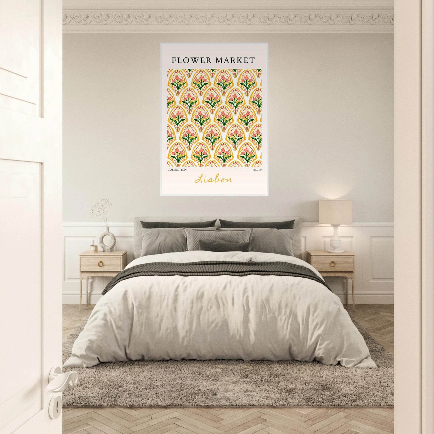 Lisbon Flower Market Framed Poster – Vibrant Floral Art Print | Ready-to-Hang Wall Decor - Vibrantwalls