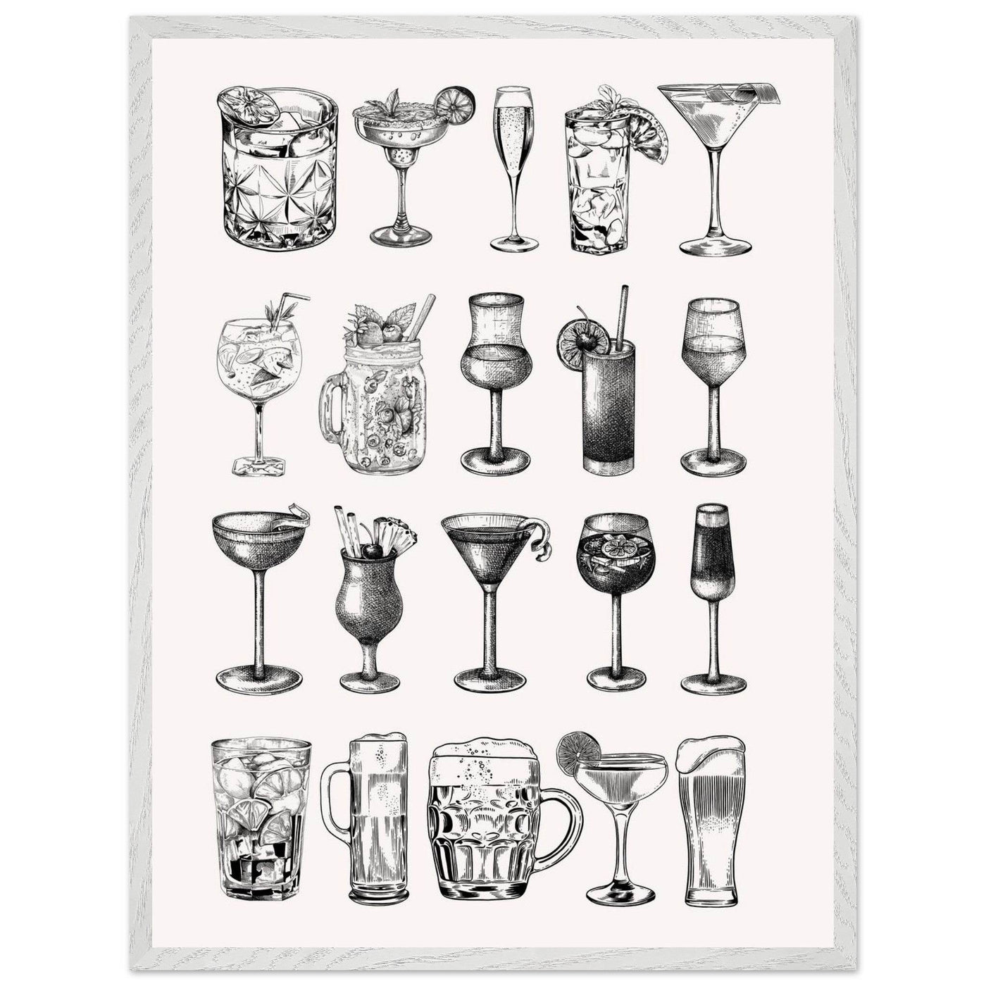 Gin Tonic Cocktail Recipe Vintage Style Art - Vibrantwalls