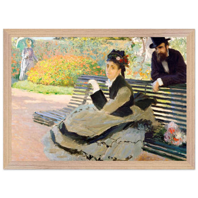 Camille Monet Garden Bench Art – Exquisite Artwork for Garden Lovers - Vibrantwalls